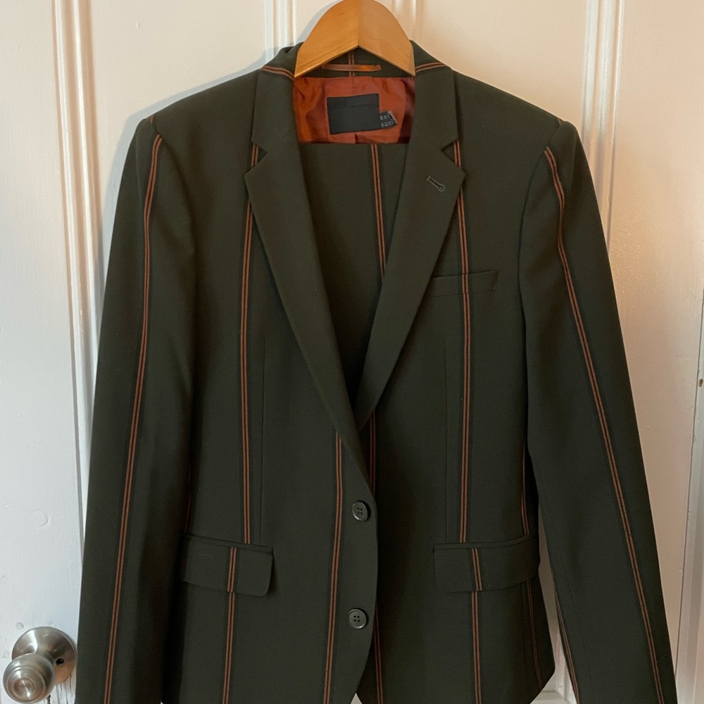 ASOS Green Blazer with Orange Accents
